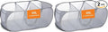 Durable Collapsible Foldable Pop Up Laundry Hamper, Sturdy 3 Compartments by Bemkoo