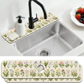 2 Pcs Flowers and Plants Kitchen Sink Splash Guard Faucet Mat by CONCHLERY%E6%97%97%E8%88%B0%E5%BA%97