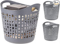 IRIS USA Plastic Laundry Hamper, 40L- 3 PK, Ventilation by IRISUSA