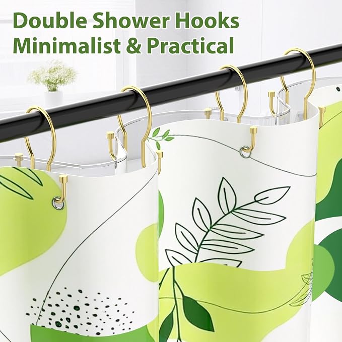 Goowin Shower Curtain Hooks, Simple Shower Curtain Rings, Sturdy Shower Curtain - Image 2