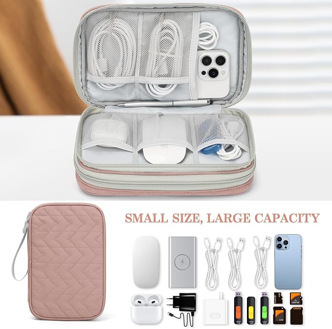 FYY Electronic Organizer, Travel Tech Pouch Bag, Waterproof, Double Layers - Image 6