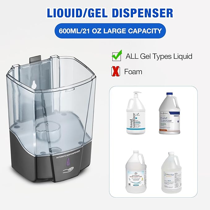 4 Pack Automatic Soap Dispenser Touchless, 600 ml / 20 oz Commercial Hand Soap - Image 7