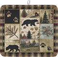 Giwawa Black Bear Dish Drying Mat Forest Cabin Decorative Dishes Pad 16x18 Inch by Giwawa
