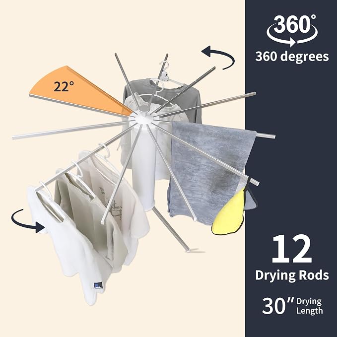 RFOUO Foldable Clothes Drying Rack Tripod - Image 3