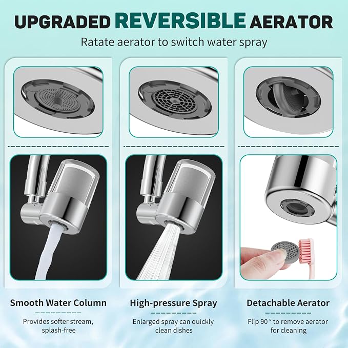 CECEFIN 720 Swivel Sink Faucet Water Filter NSF/ANSI/CAN 372, Lasts 528 Gallons - Image 8