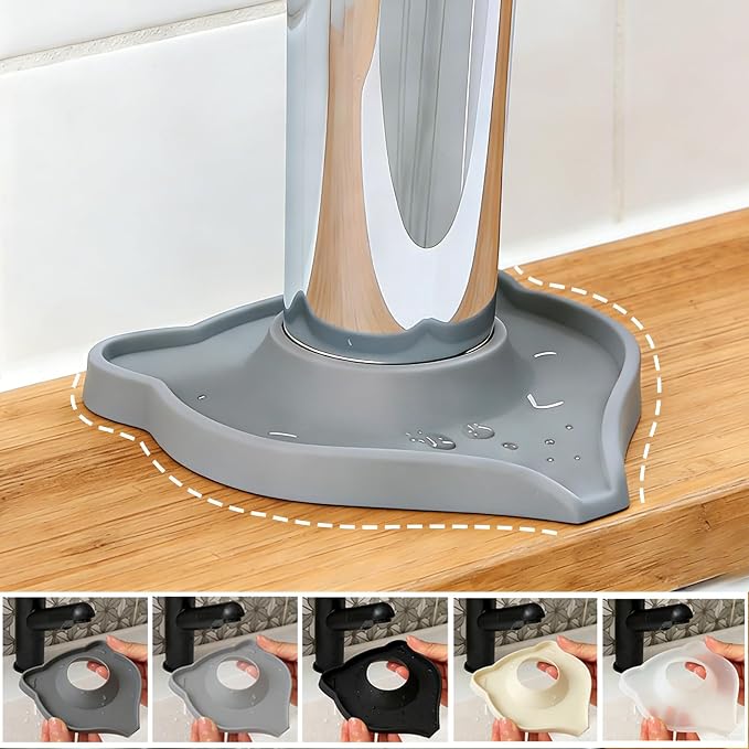 Compact Silicone Kitchen Sink Faucet Splash Proof Mat, Tap Water Diversion - Image 2