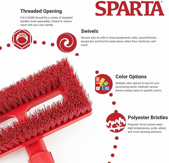 SPARTA 3638831EC05 Polyester Rectangle Scrub Brush, Floor Brush, Cleaning Brush - Image 4
