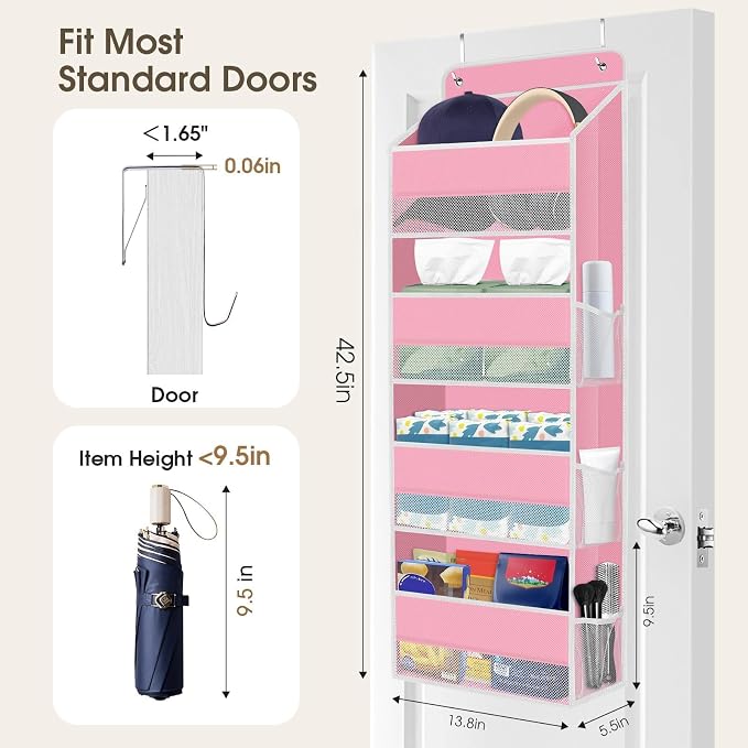 2 Pcs Over The Door Organizer Large Capacity Hanging Storage Room Organizer - Image 2