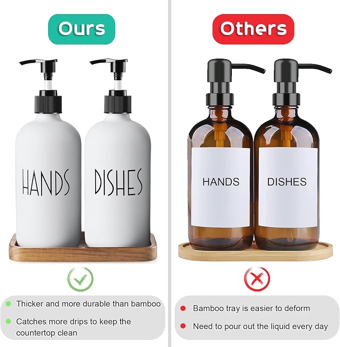 ALELION White Dish Soap Dispenser Set - Image 6