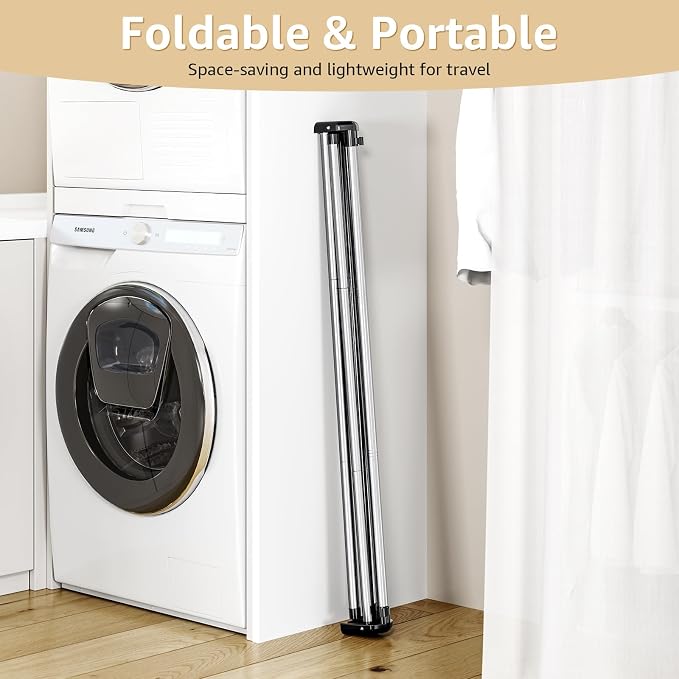 TOOLF 55" Stainless Steel Collapsible Clothes Drying Rack | Foldable Drying - Image 6