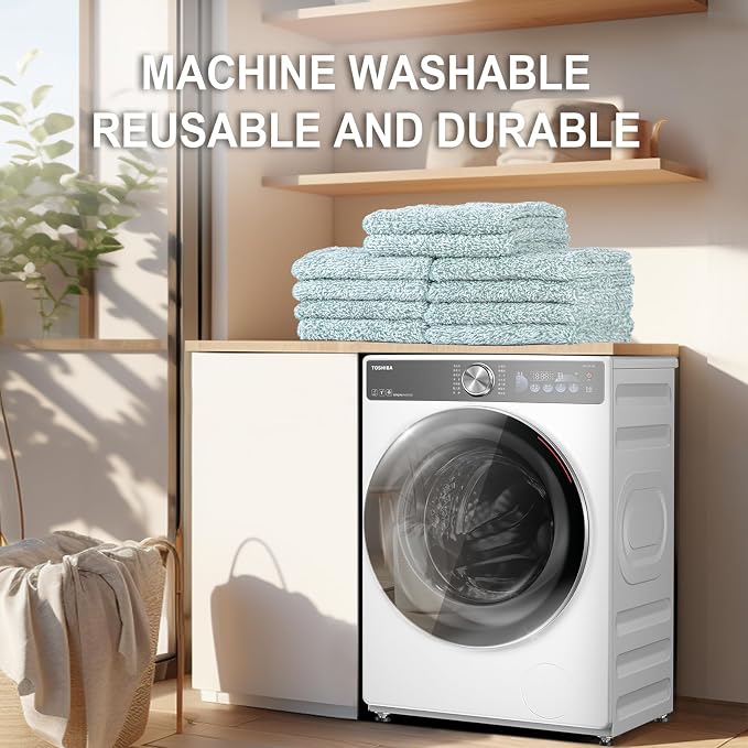 10 Pack Premium Washcloths, Highly Absorbent and Super Soft Face Towels | - Image 7