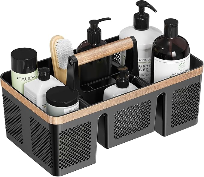 BYUNER Plastic Shower Caddy Dorm: Portable Hard Shower Basket by MakesYourHomeMoreOrganized