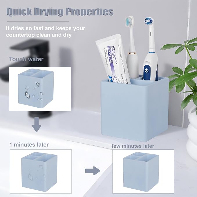 Diatomite Toothbrush Holders Tooth Brush Organizer - Image 2