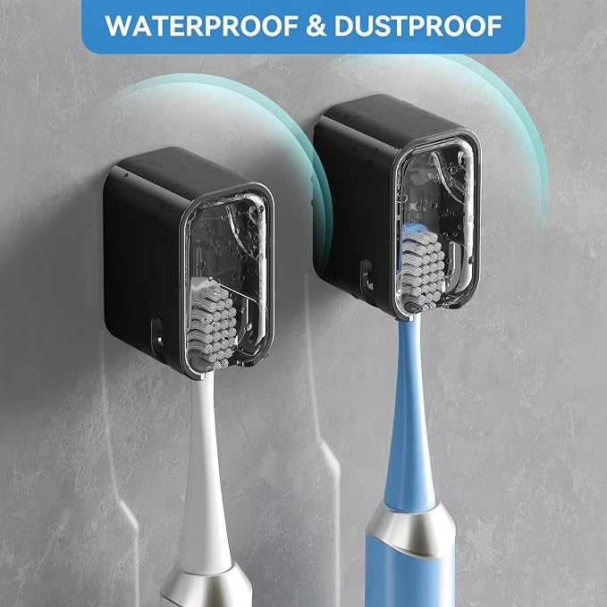 MOPMS Single Slot Toothbrush Holders Wall Mounted - Image 2