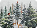 Pine Tree Dish Drying Mat for Kitchen Counter 18x24 Inch Forest Deer Absorbent by Giwawa