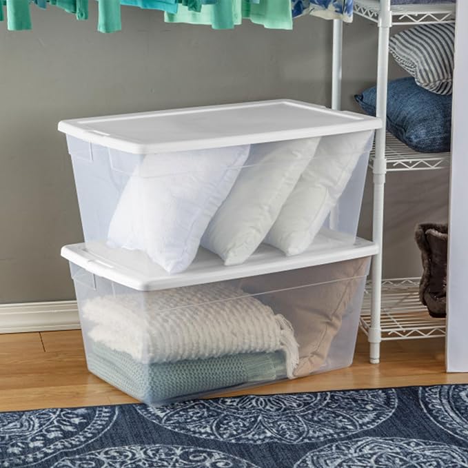 Sterilite Storage Box, Stackable Clear Plastic Bins, 90 Quart - Image 6