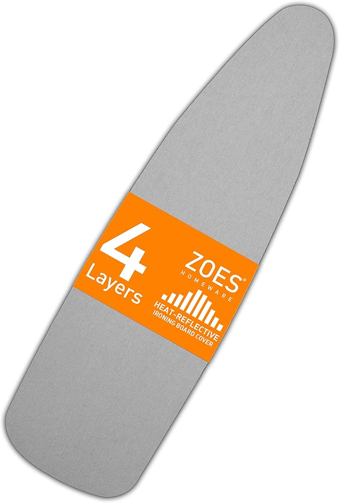 ZOES HOMEWARE Ironing Board Cover and Pad | 100% Cotton Cover by ZOESHOMEWARE
