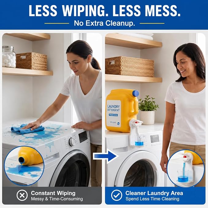 Laundry Detergent Dispenser Cup Holder, No Drip Laundry Detergent Holder - Image 7