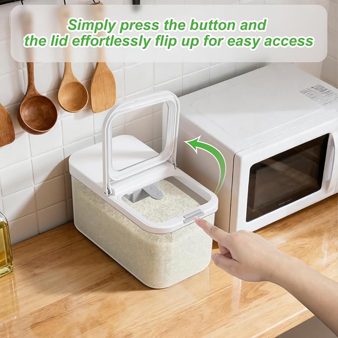12 Lbs Rice Flour Sugar Storage Containers Dry Food Holder - Image 2