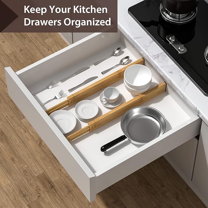 4 PCS Drawer Divider, Expandable Separators - Image 4