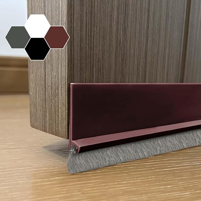 Self-Adhesive Brush Door Sweep, 39.37" L x 2" W, Blocks Dust and Noise by Unknown