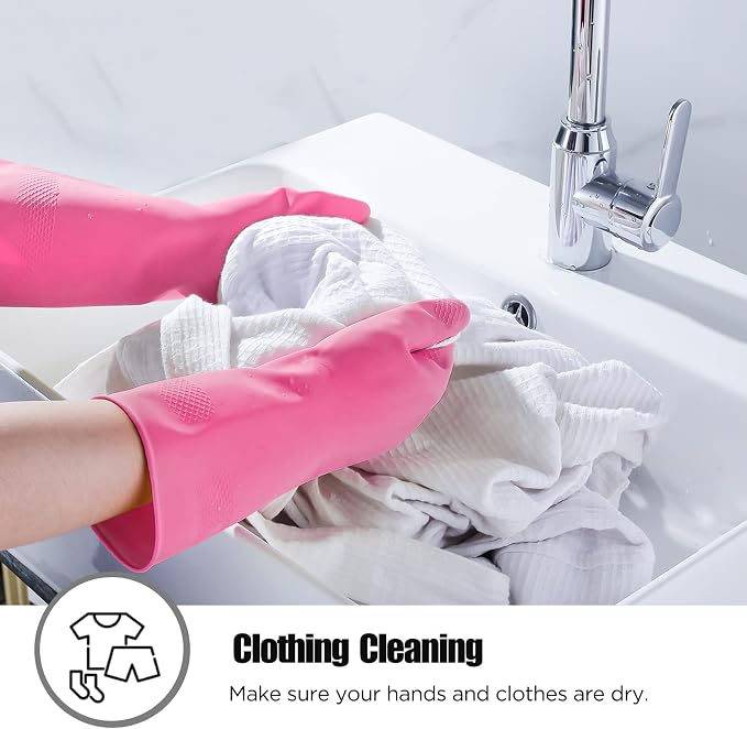 Rubber gloves dishwashing 2 or 4 Pairs - Image 4