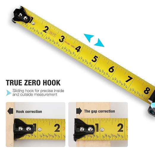 DURATECH 25FT Magnetic Double-Sided Tape Measure, Easy Read Measuring Tape - Image 8