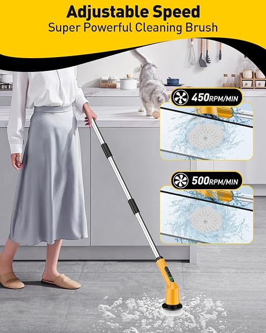 Electric Spin Scrubber for Bathroom, Shower Scrubber - Image 3