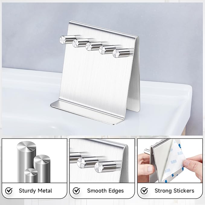 Electric Toothbrush Head Holder Adhesive or Tabletop, Tooth Brush Holder - Image 3