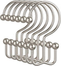 Amazer Nickel Shower Curtain Hooks, Rust-Resistant Metal Shower Hooks Shower by Amazer