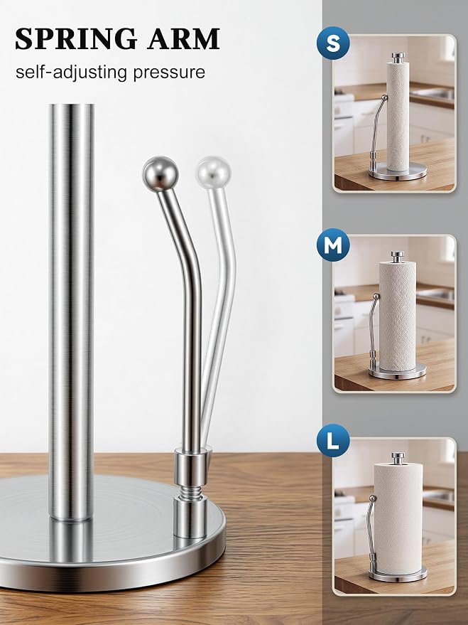 SMARTAKE Paper Towel Holder Countertop, Non-Slip Weighted Base - Image 2