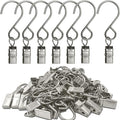 Stainless Steel S Hooks Curtain Clips, 50 Pack Hanging Party Lights Clips by AMZSEVEN