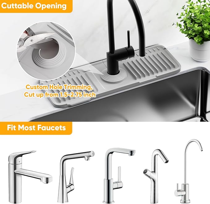 14.6 inch Faucet Mat for Kitchen Sink Splash GuardKitchen Sink Faucet Mat - Image 7