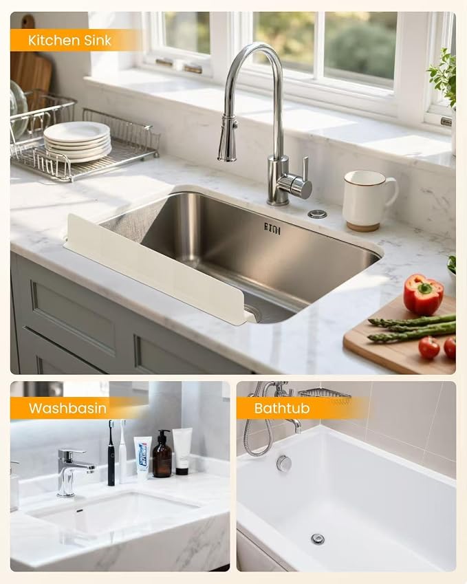 Kitchen Sink Splash Guard 18" Silicone Water Guard - Image 6