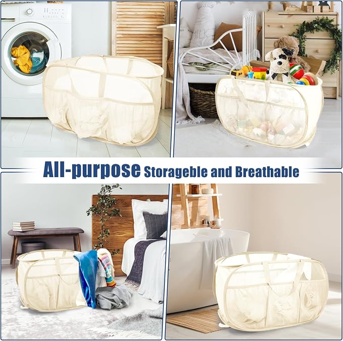 Collapsible Laundry Baskets, Upgrade Pop Up Laundry Hamper - Image 7
