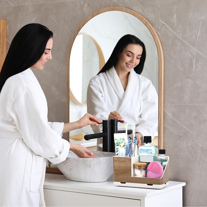 Toothbrush Holders for Bathrooms Countertop Organizer | Easy To Clean, - Image 2