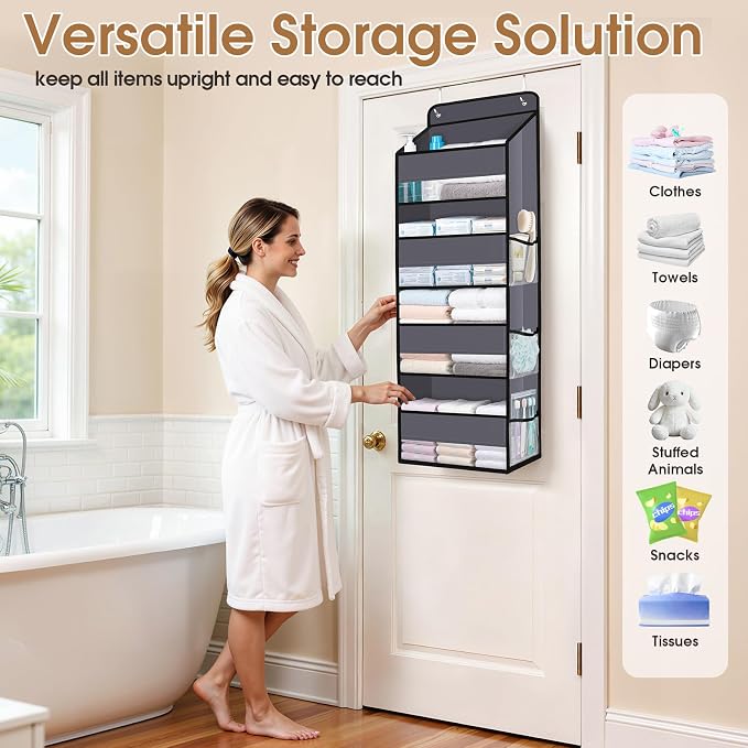 Over The Door Organizer Storage behind Door Hanging Organizer - Image 7