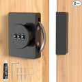 Keyless Combination Cabinet Lock, Anti-Pry 3-Digit Security for Swinging/Sliding Door, Drawer, Cupboard, Locker, Closet, Child Safety, Easy Installation (Black, 2 Pack)