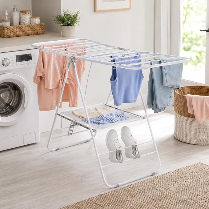 Honey-Can-Do Heavy-Duty Gullwing Clothes Drying Rack, 46 Ft | Rust-resistant - Image 2