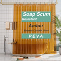 AmazerBath Shower Curtain Liner, 72x72 Transparent Orange Shower Liner by AmazerBath