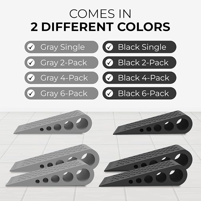 Door Stoppers for Bottom of Door Premium Floor Rubber Door Stop Wedge Made in - Image 9