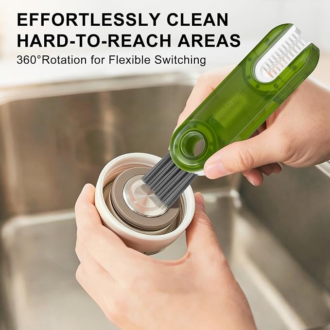3 in 1 Cup Lid Gap Cleaning Brush Set, Mutipurpose Tiny Cup Holder Cleaner - Image 6