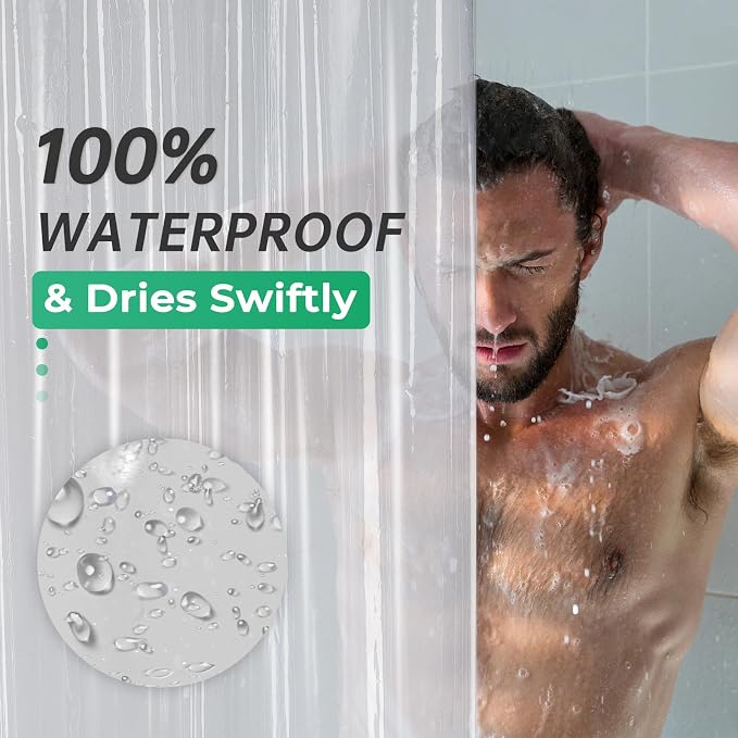 AmazerBath 48x72 Shower Curtain Stall, Small Shower Curtain - Image 4
