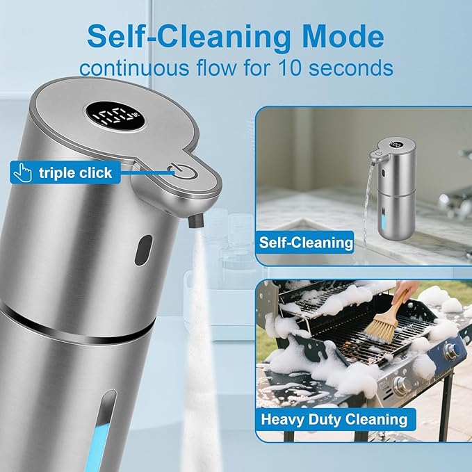 OHIFAST Automatic Foaming Soap Dispenser Touchless, USB Rechargeable Smart Hand - Image 4