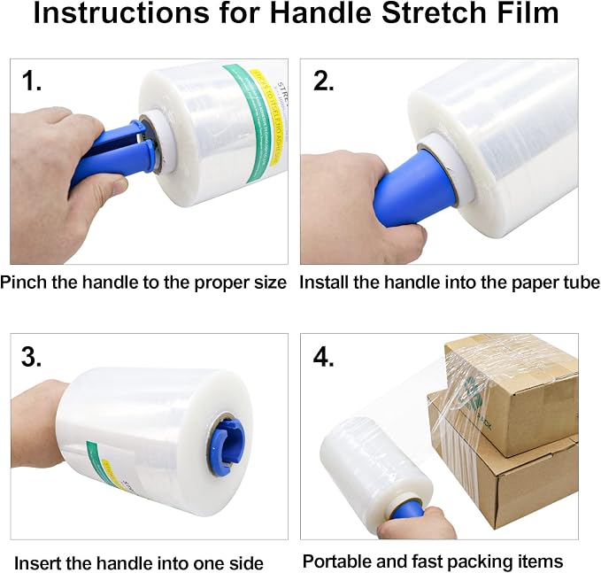 BOMEI PACK Clear Industrial Stretch Wrap Film 5" x 1000ft 2 Pack - Image 5