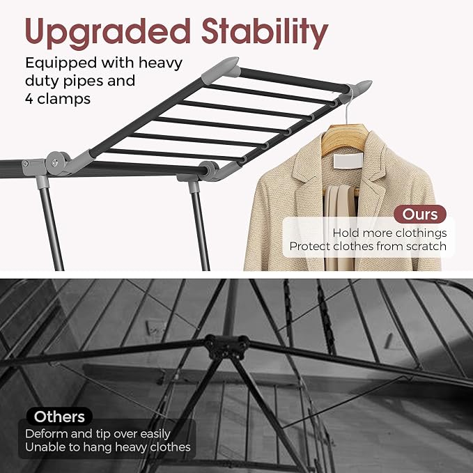 Clothes Drying Rack, Large Capacity Drying Rack, 37lbs Hold, Foldable Drying - Image 4