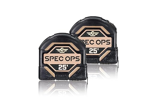 Spec Ops Tools Tape Measure for Measuring & Layout, 1 1/8" Double-Sided Blade by SpecOps