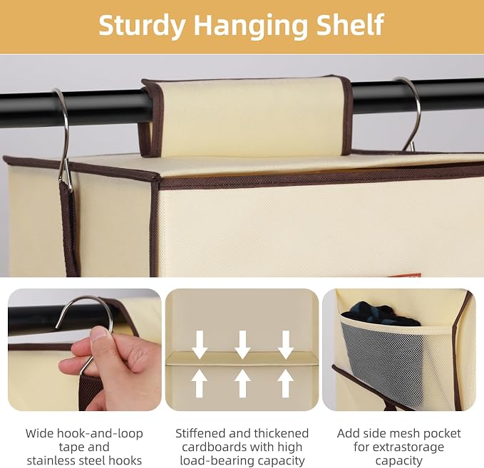Hanging Closet Organizer 6-Shelf, Upgrade Closet Organizers and Storage - Image 5