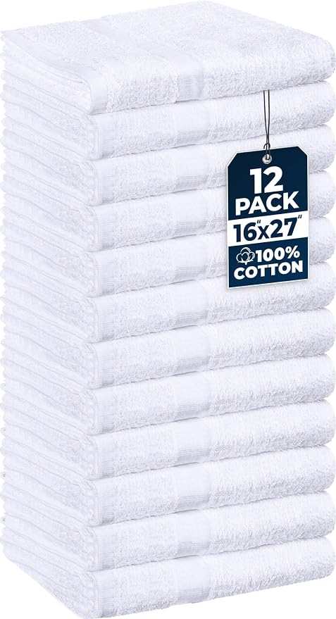 Utopia Towels Salon Towels, 16x27 in, 100% Cotton, Gym & Beauty Care by Unknown
