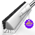 Grout Brush with Long Heavy Duty Handle, 180° Swivel Floor Scrub Brush by Unknown